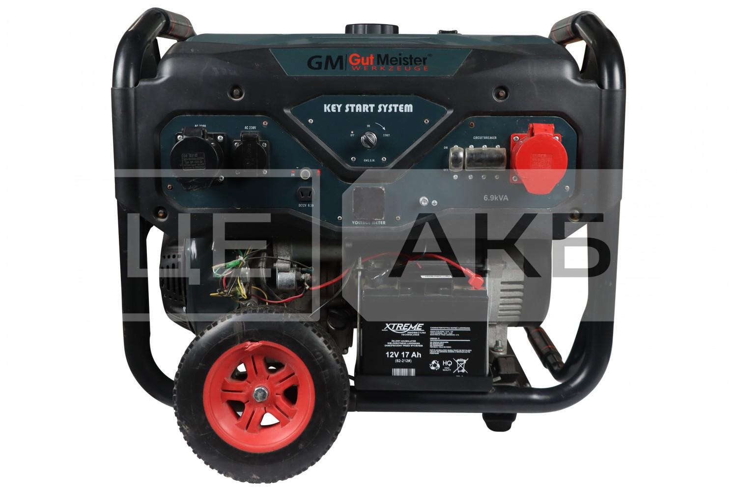 ГЕНЕРАТОР БЕНЗИНОВИЙ GUT MEISTER 5.0/5.5KW 6.25/6.87KVA 12V/230V/380V AVR ТРИФАЗНИЙ РУЧНИЙ/ ЕЛЕКТРОСТАРТЕР (ВІДРЕМОНТОВАНИЙ) (ГАРАНТІЯ 1 РІК) (1 МОТОГОДИНА ВІДПРАЦЬОВАНА) GG50380E