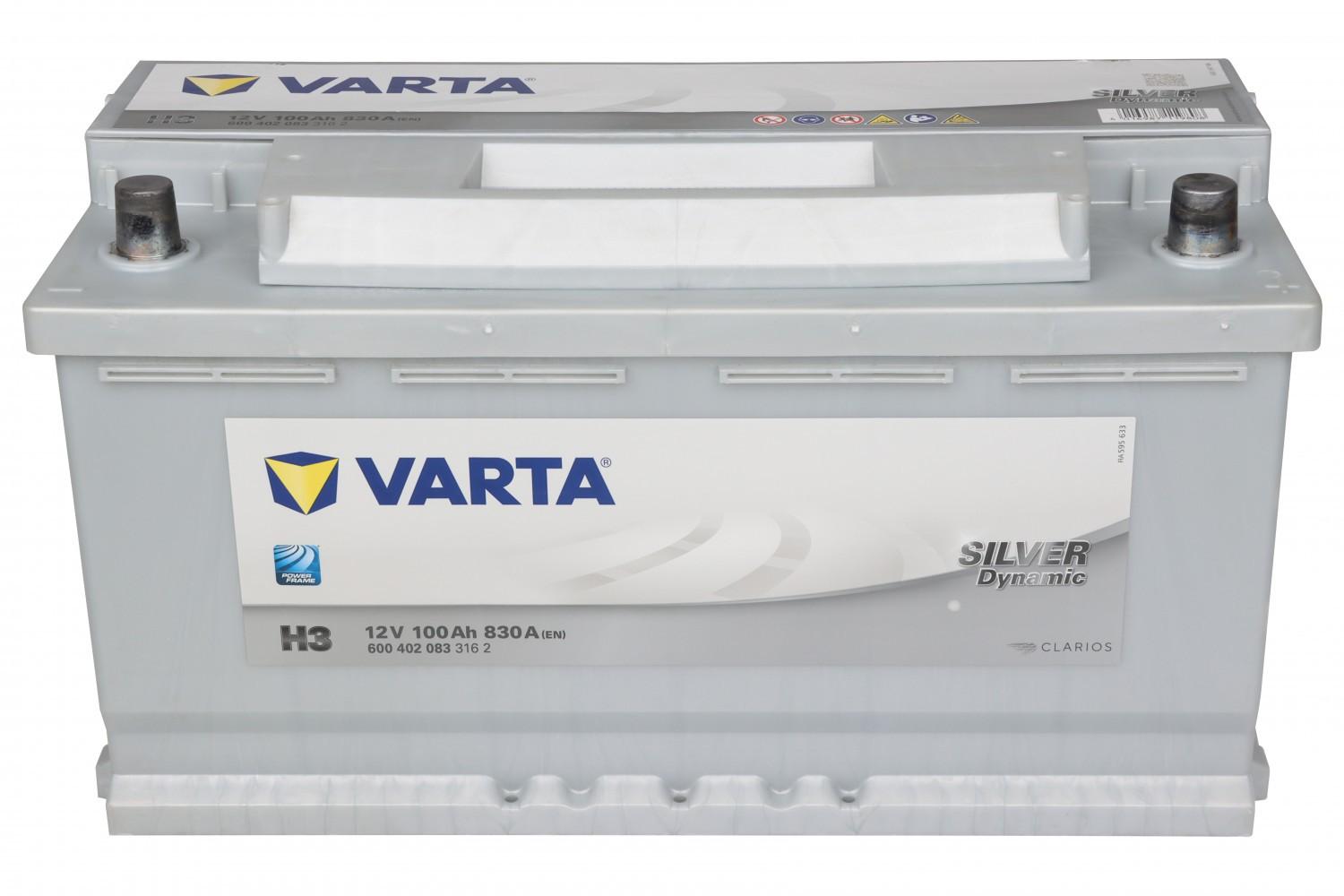 АКУМУЛЯТОР 12V 100AH 830A R+ SILVER DYNAMIC 353*175*190MM SD600402083
