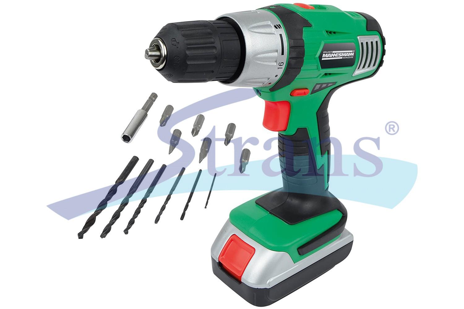 ДРИЛЬ-ШУРУПОВЕРТ АКУМУЛЯТОРНИЙ MANNESMANN 18V M17465