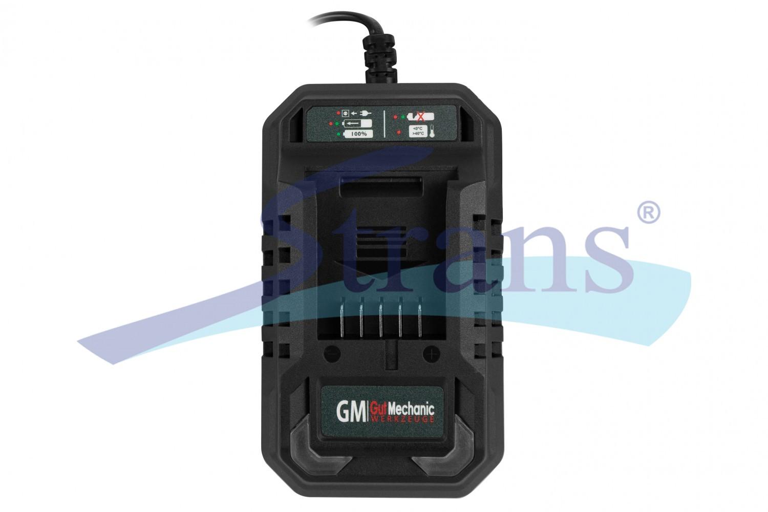 ПРИСТРІЙ ЗАРЯДНИЙ ДЛЯ АКУМУЛЯТОРІВ 20V GUT MECHANIC 2.4A (ГАРАНТІЯ 12 МІСЯЦІВ) BC00240
