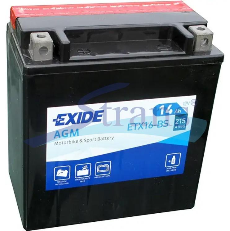 АКУМУЛЯТОР AGM 12V 14AH 215A L+ 150*87*161MM ETX16BS