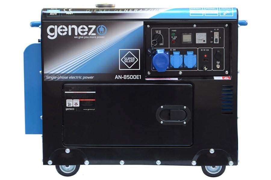 ГЕНЕРАТОР ДИЗЕЛЬНИЙ GENEZO AN-8500E1 2022 РІК 9.5KVA 7.5KW 230V ОДНОФАЗНИЙ ЕЛЕКТРОЗАПУСК/ ДИСТАНЦІЙНИЙ AN8500E1