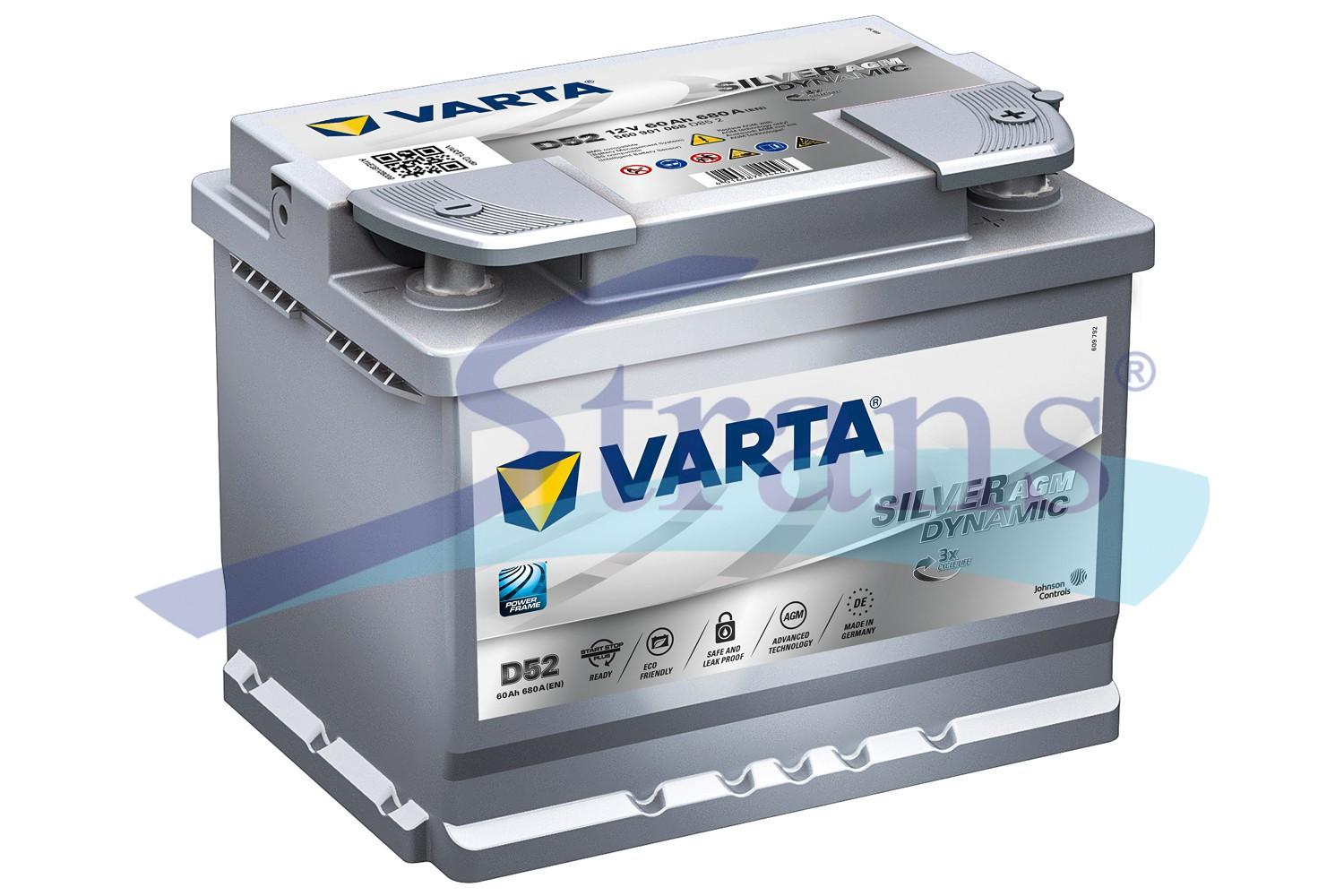 АКУМУЛЯТОР AGM 12V 70AH 760A R+ SILVER DYNAMIC 278*175*190MM 570901076