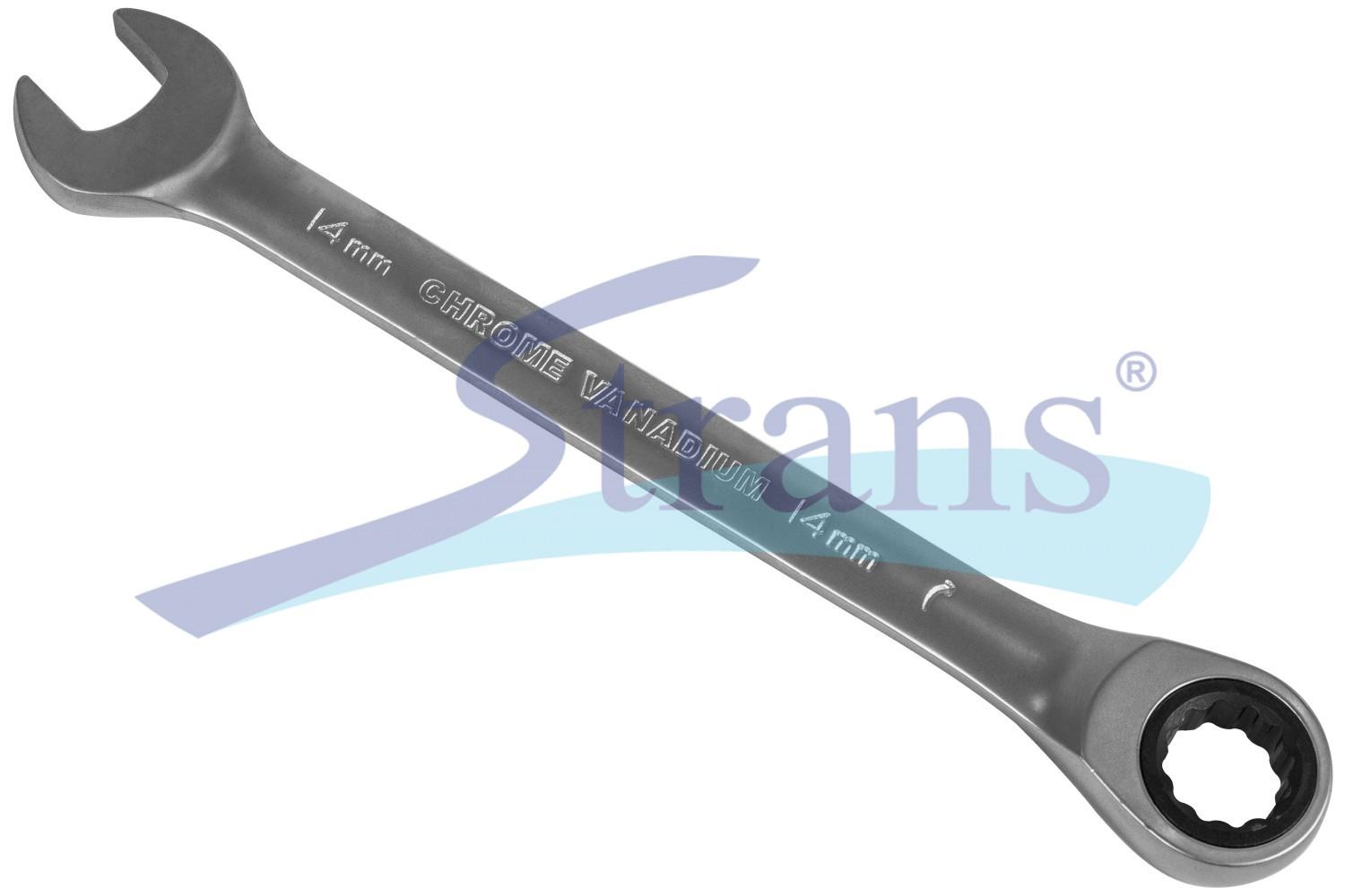 КЛЮЧ РОЖКОВО-НАКИДНИЙ З ТРЕЩІТКОЮ GUT MEISTER 14MM RW0014