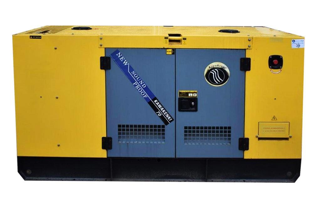 ГЕНЕРАТОР ДИЗЕЛЬНИЙ KAWAKENKI KK70 ДВИГУН KAWASHA ЖОВТИЙ 2016 РІК 70KVA 56KW 230/400V VIN:16120031 ТРИФАЗНИЙ ЕЛЕКТРОЗАПУСК 16120031