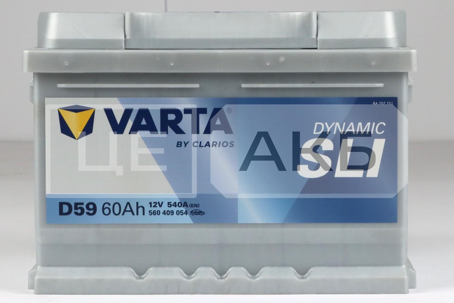 АКУМУЛЯТОР 12V 60AH 540A R+ DYNAMIC SLI 242*175*175MM 560409054