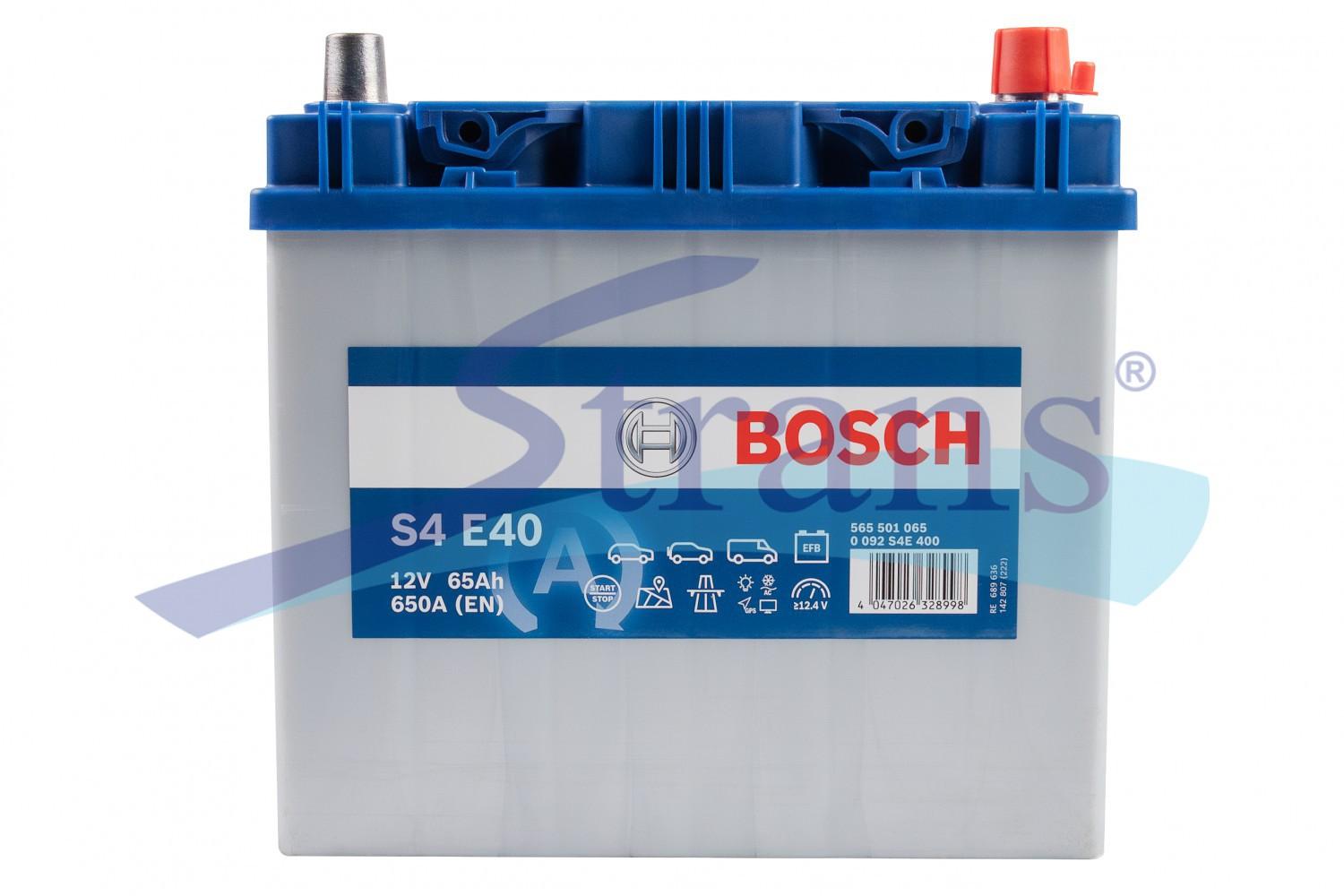 АКУМУЛЯТОР 12V 65AH 650A START&STOP EFB R+ 232*173*225MM 0092S4E400