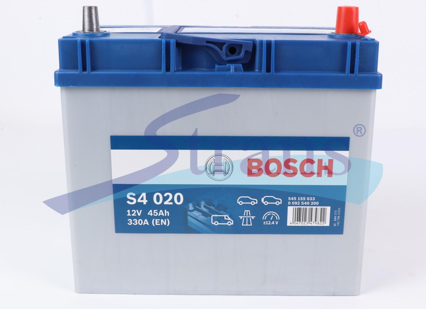 АКУМУЛЯТОР 12V 45AH 330A R+ S4 238*129*227MM (B31) 0092S40200
