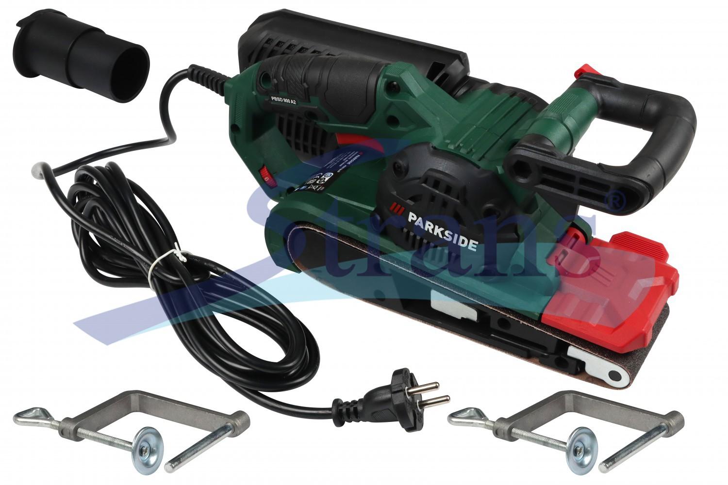 ШЛІФМАШИНА СТРІЧКОВА МЕРЕЖЕВА PARKSIDE PBSD 900 A1 900W, ШВИДКІСТЬ РЕМЕНЯ 400 М/ХВ, ДОВЖИНА СТРІЧКИ/ЛИСТА - 533MM