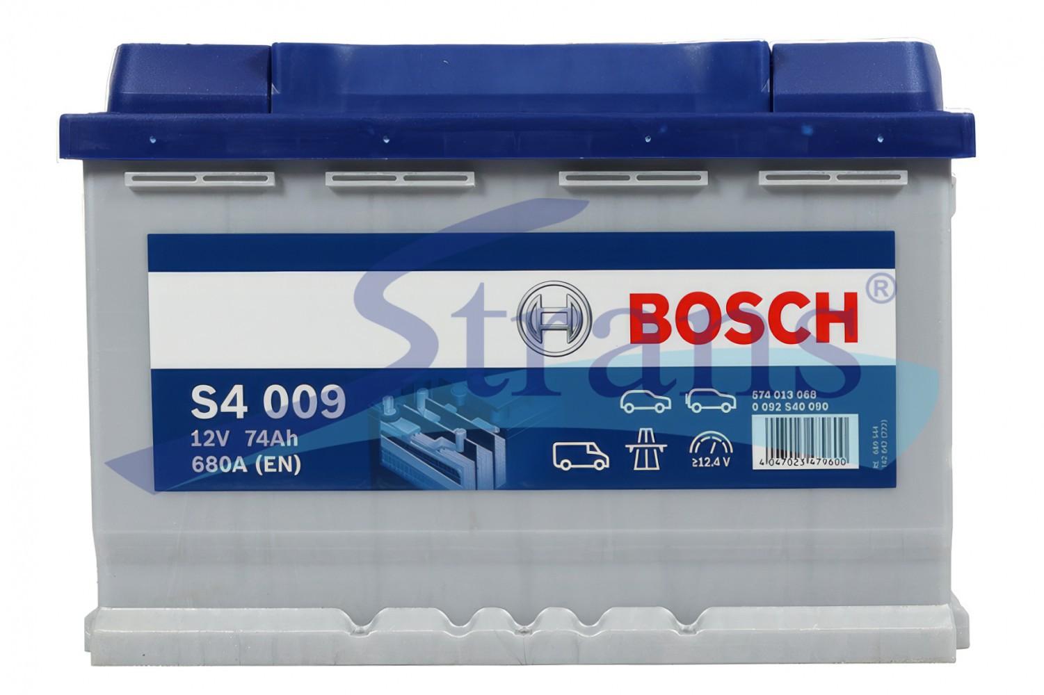 АКУМУЛЯТОР 12V 74AH 680A L+ S4 278*175*190MM 0092S40090