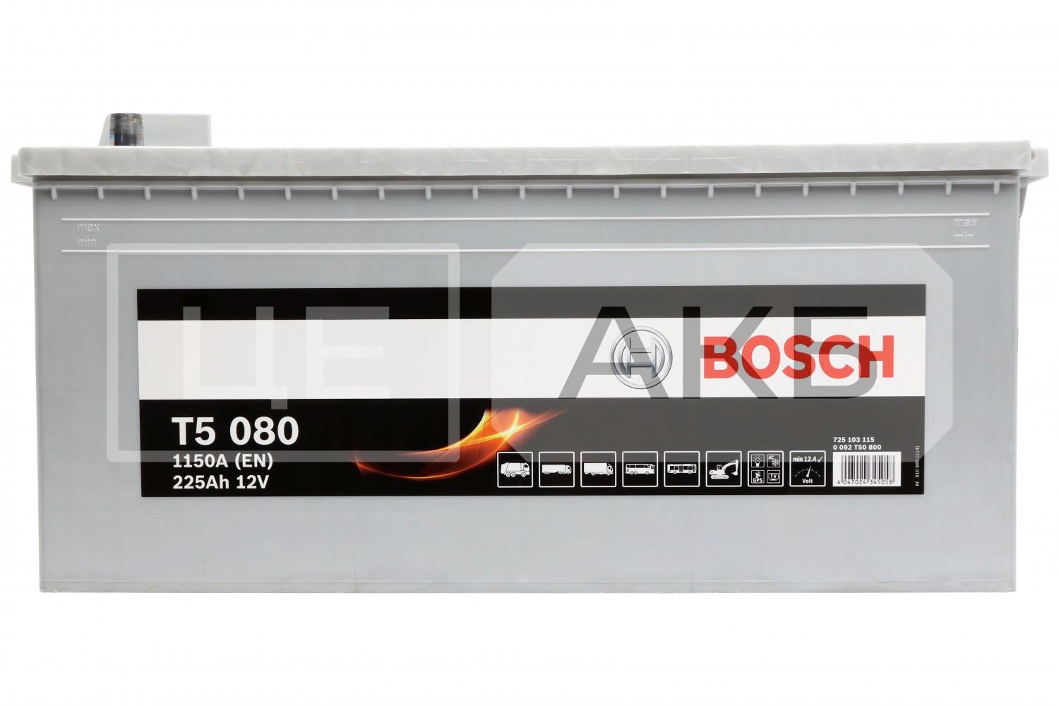 АКУМУЛЯТОР 12V 225AH 1150A T5 L+ 518*274*242MM 0092T50800