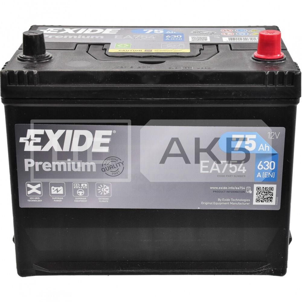 АКУМУЛЯТОР 12V 75AH 630A R+ PREMIUM 270*173*222MM EA754