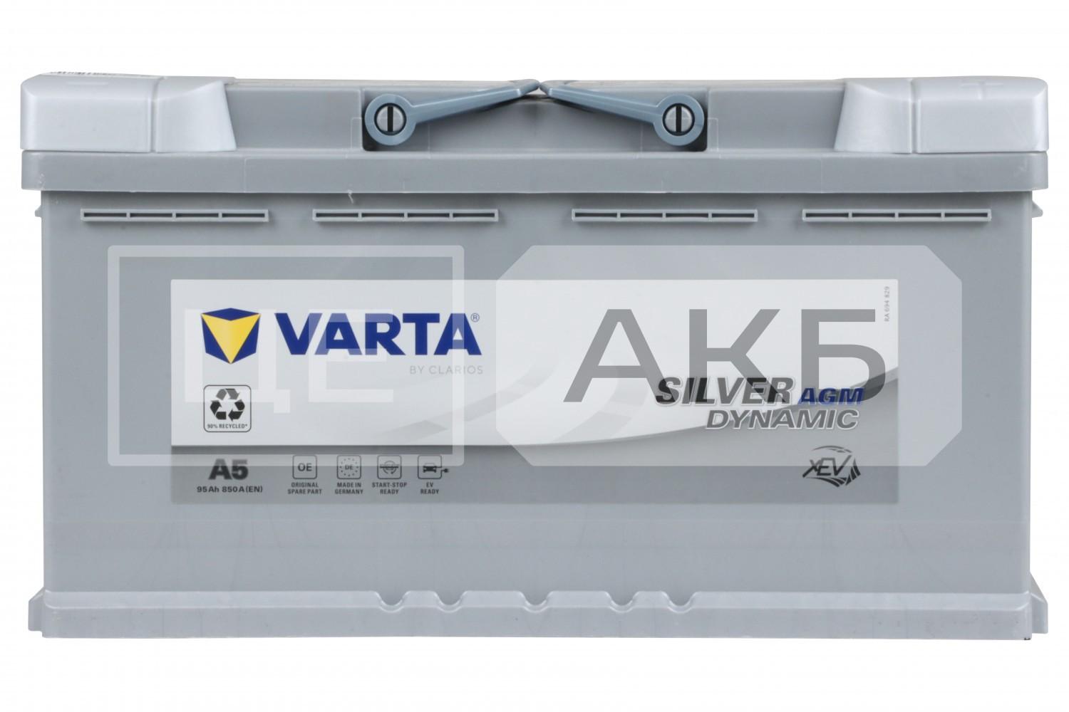 АКУМУЛЯТОР AGM 12V 95AH 850A R+ DYNAMIC 353*175*190MM 595901085