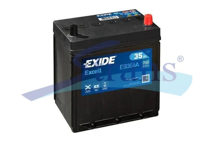 АКУМУЛЯТОР 12V 35AH/240A EXCELL (R+) 187*127*220MM EB356A