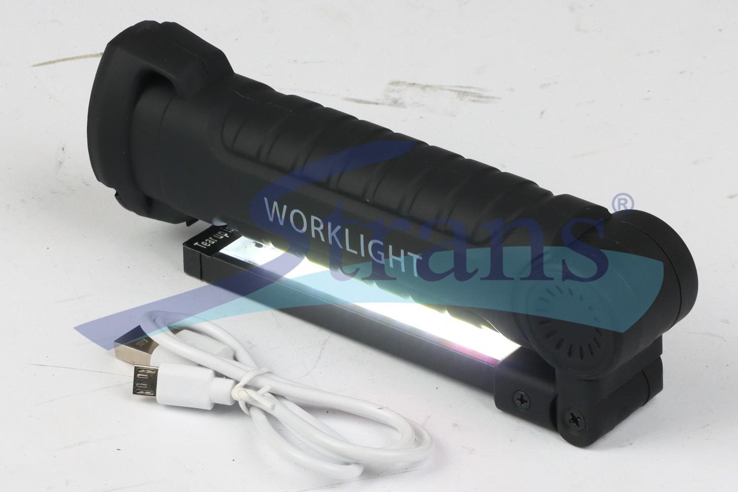 ЛІХТАРИК РОБОЧИЙ АКУМУЛЯТОРНИЙ LED COB 3W + 1W LED 240LM/80LM 6000K