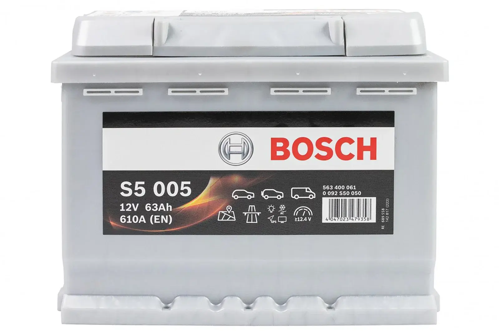 АКУМУЛЯТОР 12V 63AH 610A R+ S5 242*175*190MM B13 0092S50050