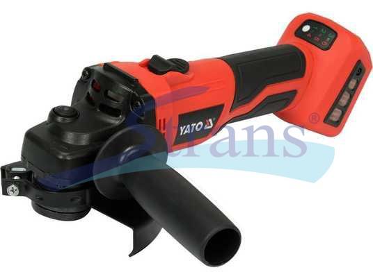 ШЛІФМАШИНА КУТОВА АКУМУЛЯТОРНА БЕЗЩІТКОВИЙ YATO Ø125MM 18V 4AH 8000-15999 ОБ/ХВ (БЕЗ АКУМУЛЯТОРА) YT828293