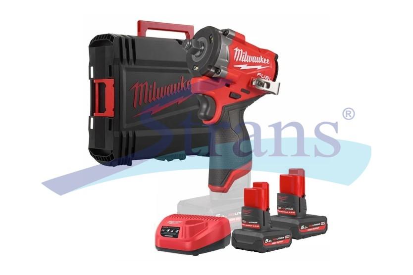 КЛЮЧ (ГАЙКОВЕРТ) АКУМУЛЯТОРНИЙ УДАРНИЙ MILWAUKEE 1/2"12V 5AH 746NM 3300УД/ХВ
