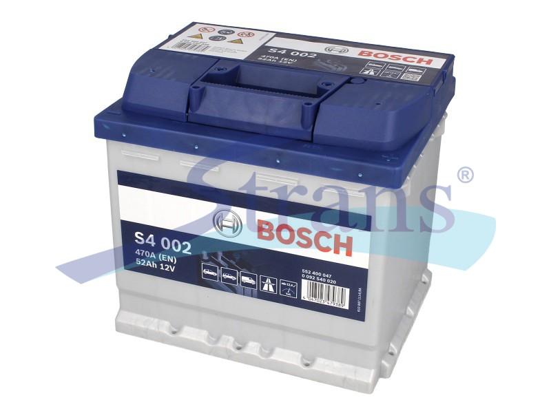 АКУМУЛЯТОР 12V 52AH 470A R+ S4 207*175*190MM 0092S40020