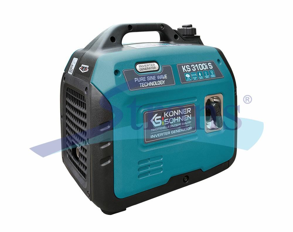 ГЕНЕРАТОР БЕНЗИНОВИЙ ІНВЕРТОРНИЙ KONNER & SOHNEN KS3100IS 2.8/3.1KW, 3.5/3.88KVA 230V (МІДНА ОБМОТКА) ОДНОФАЗНИЙ РУЧНИЙ ЗАПУСК (ЧИСТА СИНУСОЇДА) KS3100IS