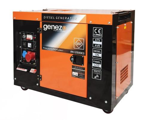 ГЕНЕРАТОР ДИЗЕЛЬНИЙ GENEZO AN12500E1 11.87KVA 9.5KW 230/400V ТРИФАЗНИЙ ЕЛЕКТРОЗАПУСК AN12500E3