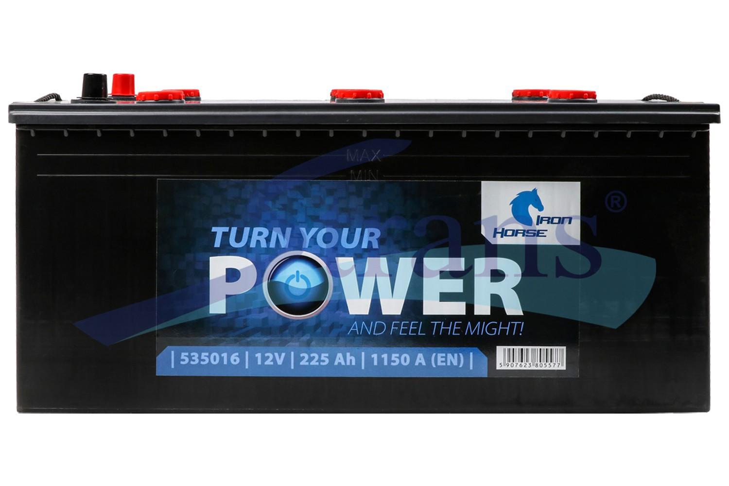 АКУМУЛЯТОР 12V 225AH 1150A EN SHD 513*276*241MM R225486G