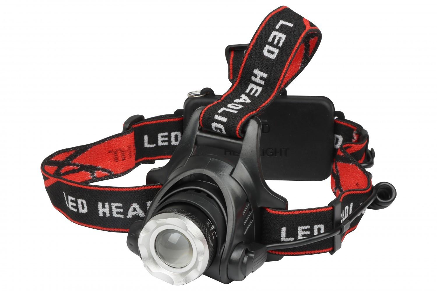 ЛІХТАРИК НА ГОЛОВУ LED 10W 900LM 3 РЕЖИМИ ОСВІТЛЕННЯ (АКУМУЛЯТОРНИЙ, 2*LI-ION 18650) M82725
