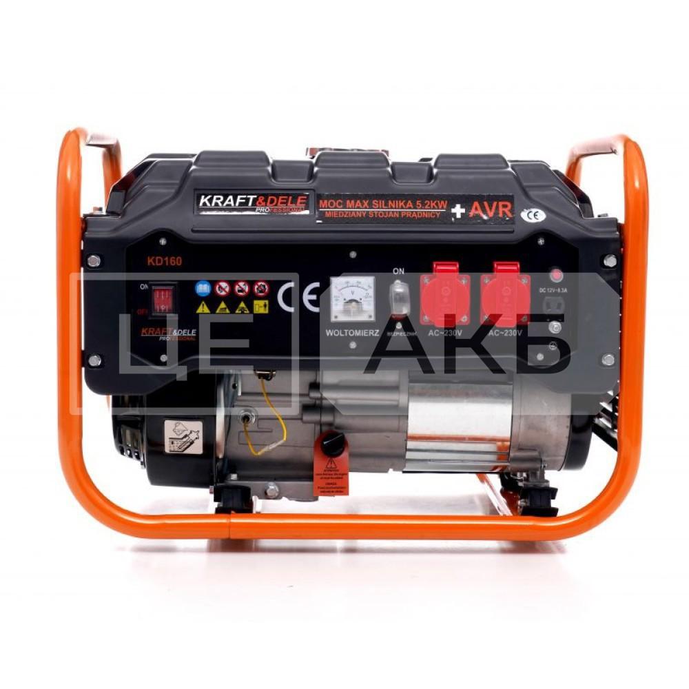 ГЕНЕРАТОР БЕНЗИНОВИЙ KRAFT&DELE KD160 2.8/3.5KW 3.5/4.4KVA 230V ОДНОФАЗНИЙ РУЧНИЙ ЗАПУСК KD160