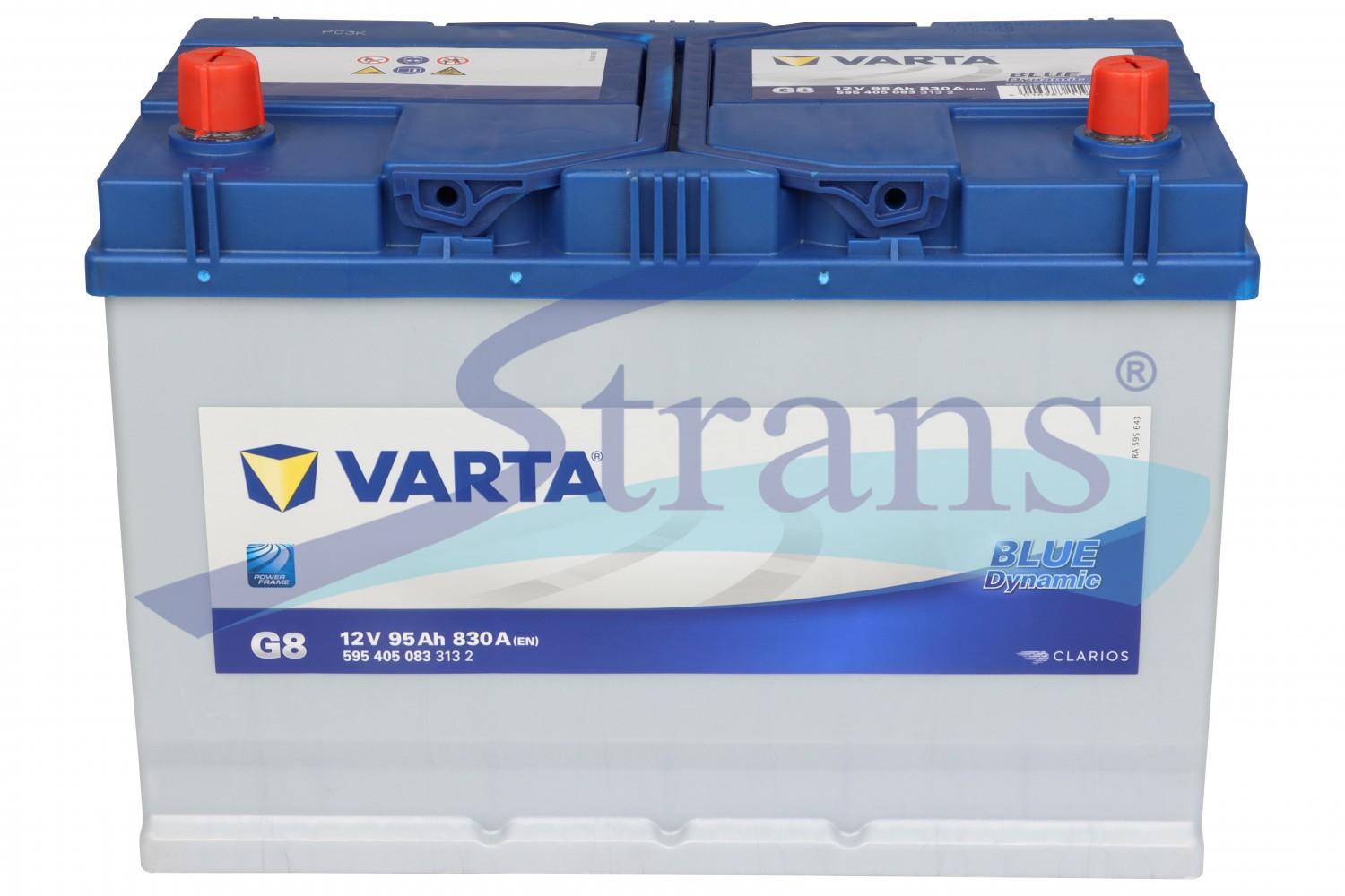 АКУМУЛЯТОР 12V 95AH 830A L+ BLUE DYNAMIC 306*173*225MM B595405083
