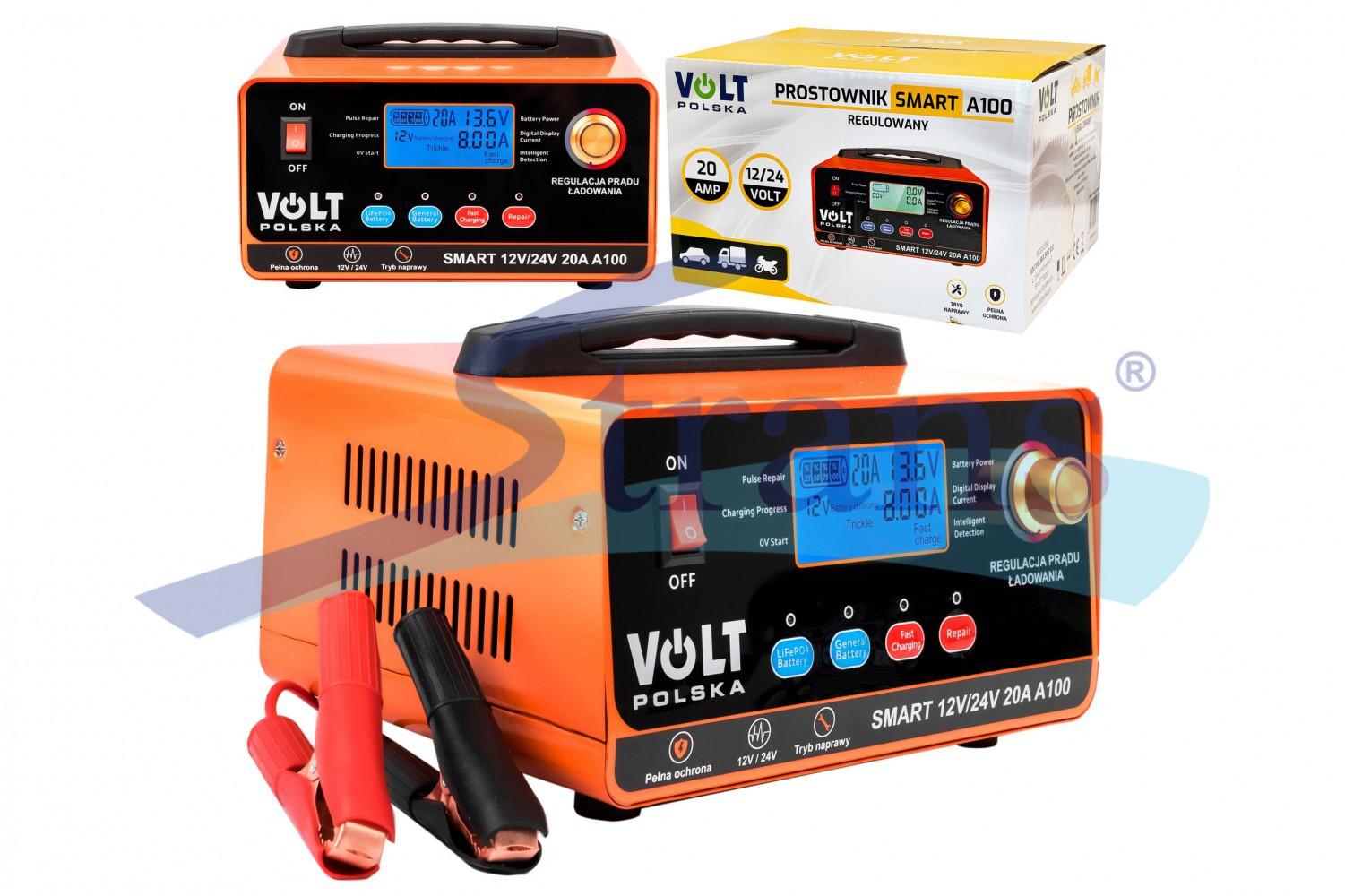 ПРИСТРІЙ ЗАРЯДНИЙ АКУМУЛЯТОРА VOLT SMART A100 12/24V 20A (EFB/GEL/AGM/LFP) 6PRA2A100GPRO97