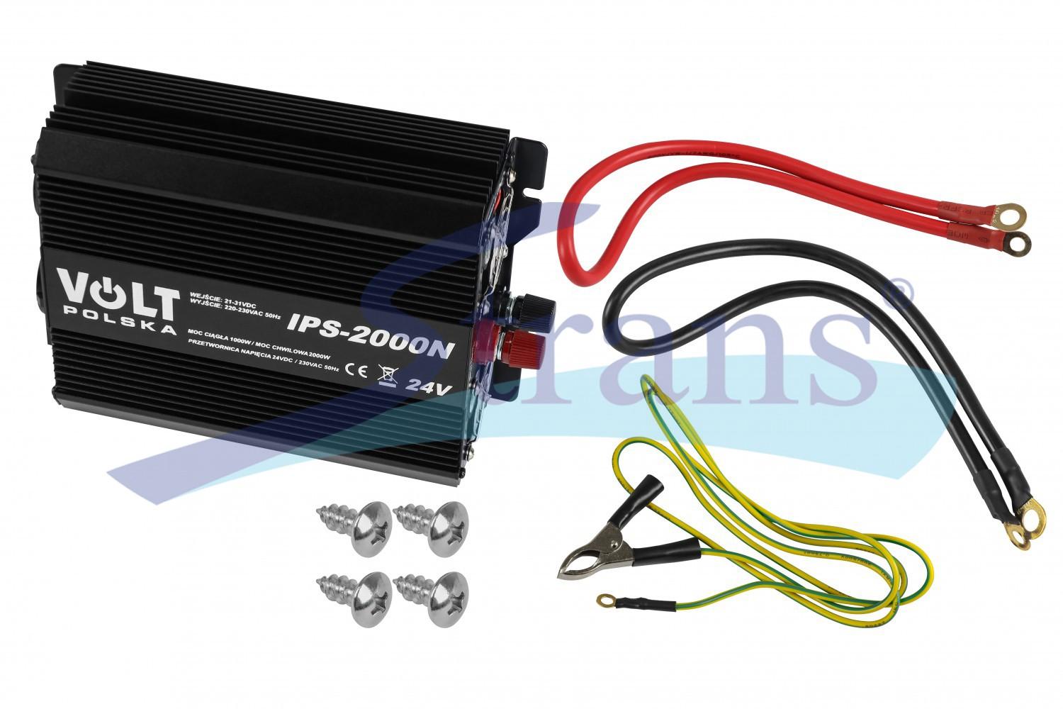ПЕРЕТВОРЮВАЧ НАПРУГИ 24V/230V 1000/2000W IPS-2000 3IPSN20024