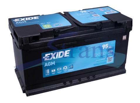АКУМУЛЯТОР AGM 12V 95AH 850A R+ START-STOP 353*175*190MM EK950
