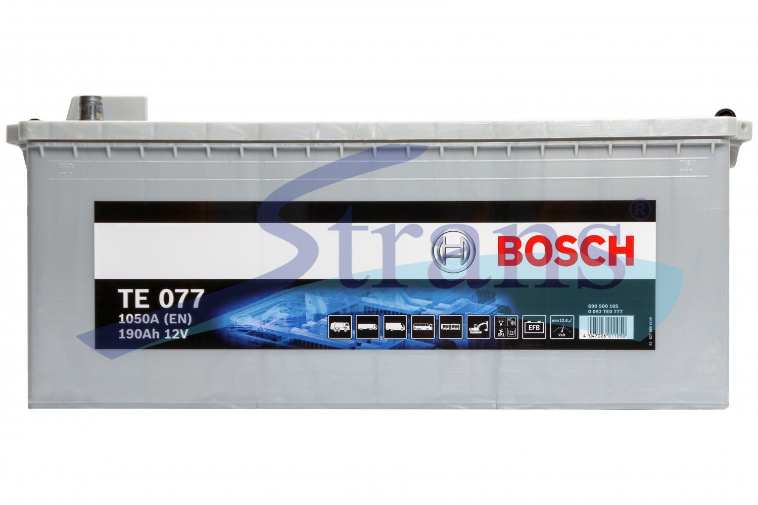 АКУМУЛЯТОР 12V 190AH 1050A L+ TE EFB  513*222*223MM 0092TE0777