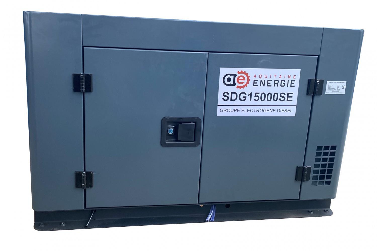 ГЕНЕРАТОР ДИЗЕЛЬНИЙ AQUITAINE ENERGIE 2022 РІК 14.0/15.0KVA 11.2/12KW 230V VIN:SDG15000SE ОДНОФАЗНИЙ ЕЛЕКТРИЧНИЙ ЗАПУСК SDG15000SE