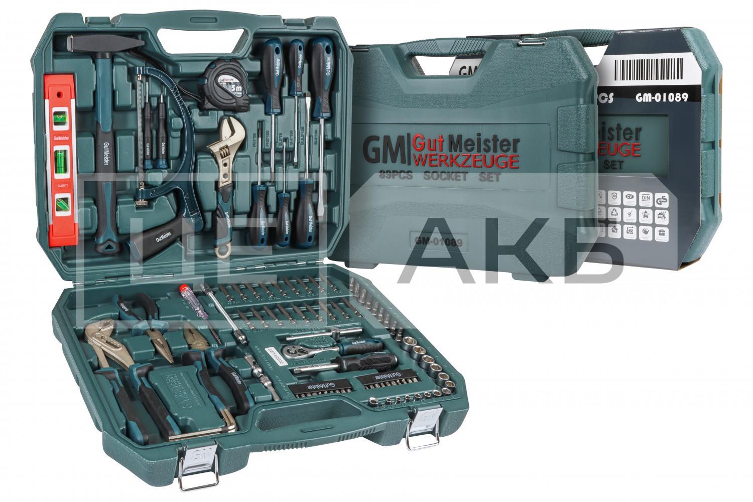 НАБІР ІНСТРУМЕНТІВ GUT MEISTER 89 ШТ. GM01089