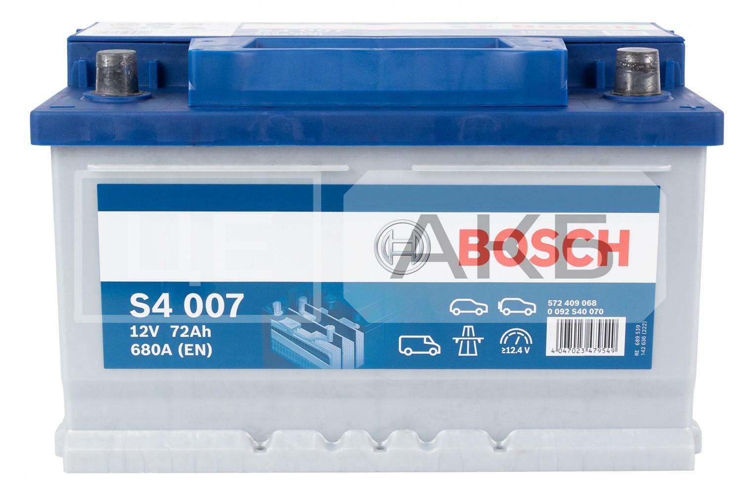 АКУМУЛЯТОР 12V 72AH 680A R+ S4 278*175*175MM 0092S40070